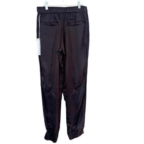Young Fabulous & Broke NWT Jenson Satin Brown Joggers - Picture 3 of 10
